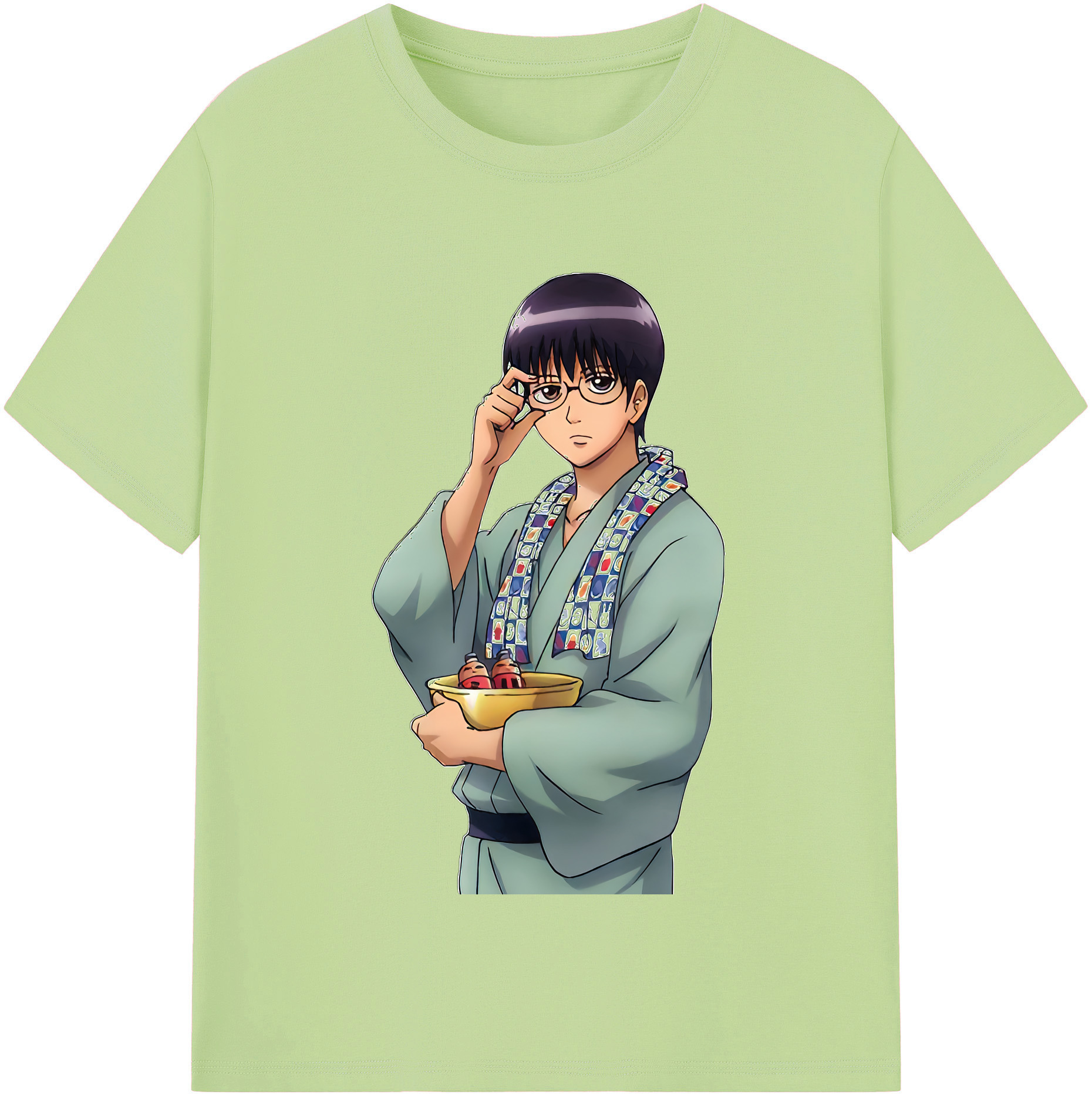 （画像用） ぎんたま 坂田銀時（さかたぎんとき） 神楽 志村新八（しむら しんぱち） GINTAMA Sakata Gintoki Kagura Shimura Shinpachi 綿100％半袖Tシャツ（フロントプリント）